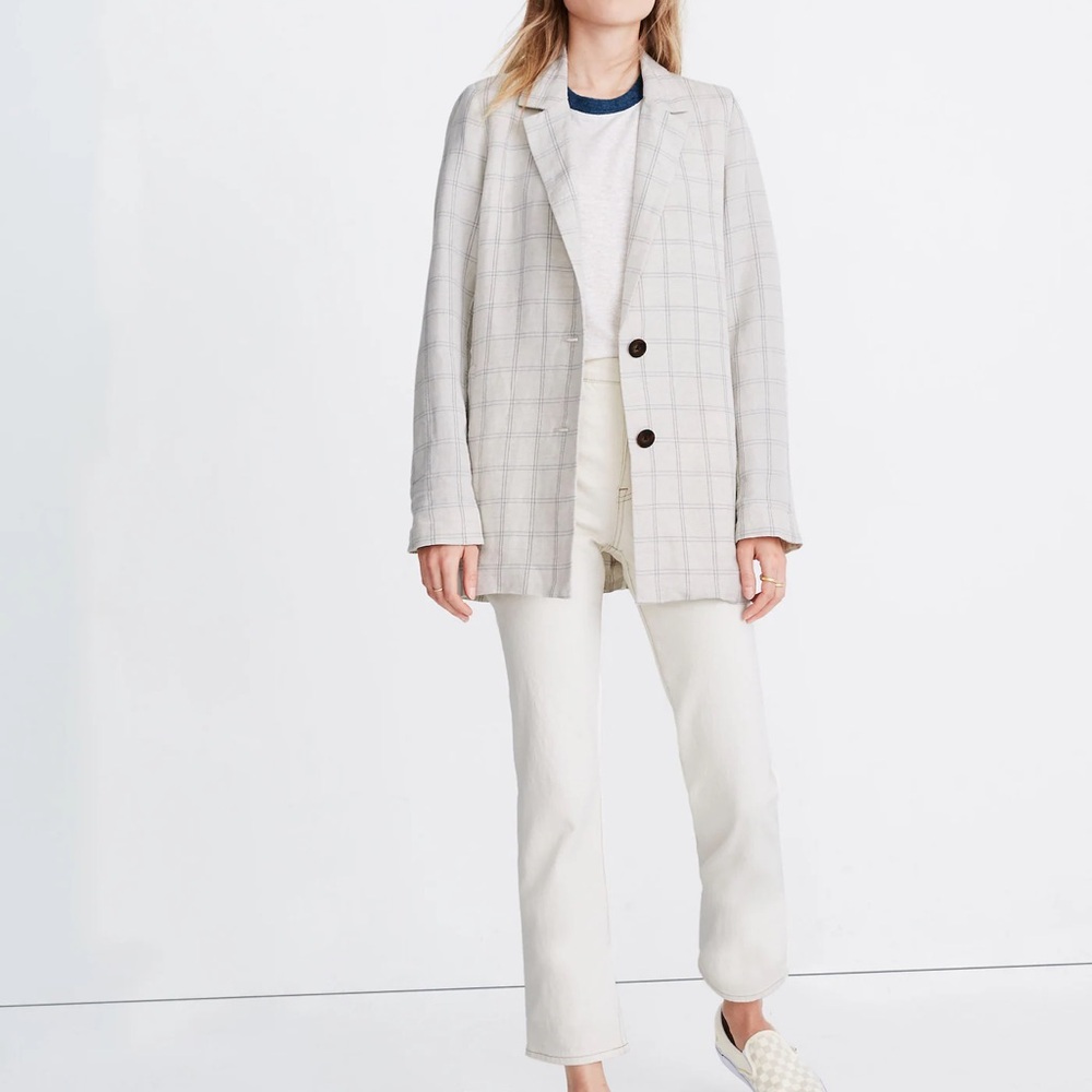Plaid Blazer Coat